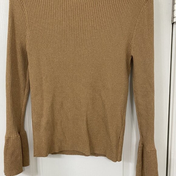 Loft Women's Gold Sparkly Sweater size L - Picture 2 of 2